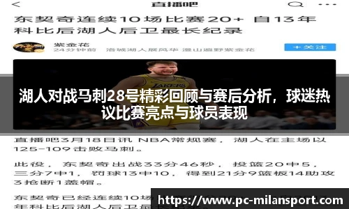 湖人对战马刺28号精彩回顾与赛后分析，球迷热议比赛亮点与球员表现